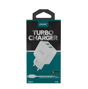Carregador turbo charger 2.4 com cabo tipo C  - DANX DC22T