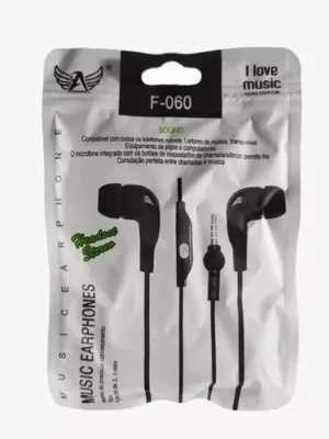 Fone de Ouvido Intra-Auricular Altomex F-060 Preto