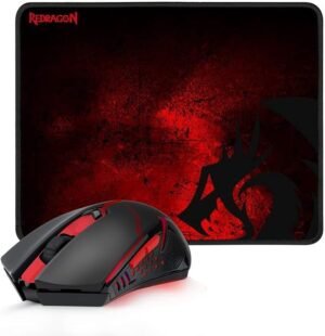 Mouse e mouse pad sem fio Redragon M601-WL-BA