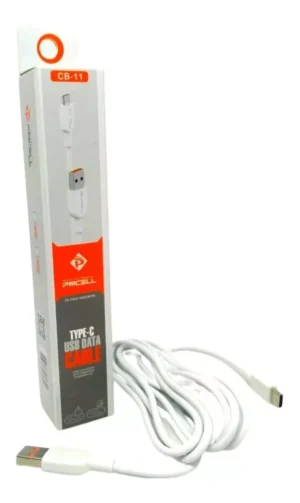 Cabo USB tipo C Branco 1 Metro - PMCELL