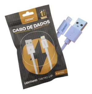 Cabo Lightning USB Carregador iPhone Reforçado Rápido 1M Branco - DANX