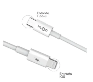 Cabo lightining para USB-C - KLGO S-24