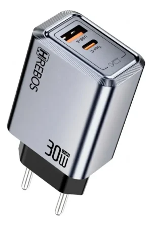 Carregador HREBOS PREMUIM CRG-261CC 30w Fluxion Charge | Type-C